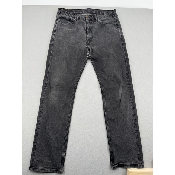Levi's Other - Levis 505 Regular Fit Jeans Mens 36x34 (36x32) Faded Black Straight Leg Denim